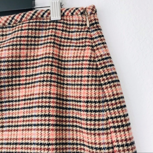 New! Talbots Petite Highland Wool Houndstooth Plaid A Line Skirt 16P - Picture 5 of 8
